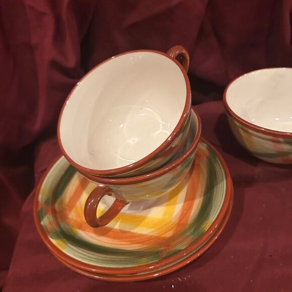 Vintage Veronware Homespun Cup & Saucer - Picture 4 of 6